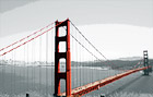 Golden Gate Bridge Color Art digital painting