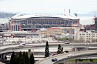 Qwest Field & Freeway digital painting