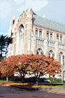 University of Washington Campus Building digital painting