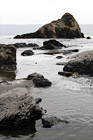 Ocean Rocks Along Beach digital painting