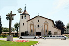 Santa Clara Mission Church & Limousines digital painting