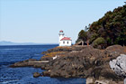 Lime Kiln Lighthouse on Sunny Day digital painting