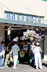 Outside of the Original Starbucks in Seattle digital painting