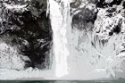 Icicles Surrounding Snoqualmie Falls digital painting