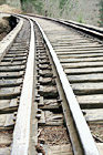 Railroad Tracks Curve digital painting