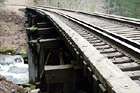 Railroad Tracks Over Bridge digital painting