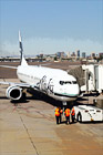 Alaska Airlines Airplane at Phoenix Airport digital painting