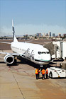 Alaska Airlines Airplane at Phoenix Airport digital painting