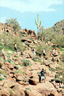 People Hiking up Camelback Mountain digital painting