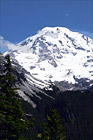 Mt. Rainier With Moon Faintly Above digital painting