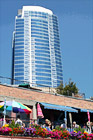 Seattle Building & Restaurant Patio digital painting