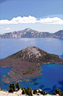 Wizard Island in Crater Lake digital painting