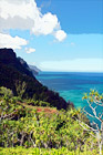 Na Pali Coast From Kalalau Trail digital painting