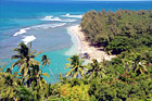 Ha'ena Beach View on Kalalua Trail digital painting