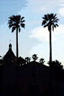 Silouette of Santa Clara Mission Church digital painting