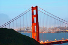 Golden Gate Bridge at Night & San Francisco City digital painting