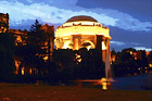 Palace of Fine Arts Exploratorium at Night digital painting