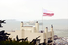 Alcatraz & Flag digital painting
