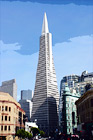 Transamerica Pyramid digital painting