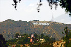 Hollywood Sign on Hill digital painting