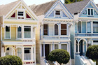 3 Homes of Postcard Row (Alamo Square) digital painting