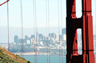 San Francisco View Through Golden Gate Bridge digital painting