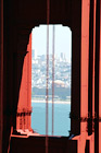 A Close Up Looking Through Golden Gate Bridge digital painting