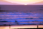 Sun Setting Behind Pacific Ocean digital painting