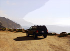 Ford Escape on Dirt Road Ocean View digital painting