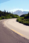 Road to Mount St. Helens digital painting