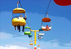 Sky Ride at Santa Cruz Boardwalk digital painting