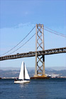 Bay Bridge & Sailboat digital painting