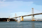 Full View of Bay Bridge & Sailboats digital painting