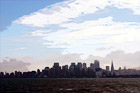 San Francisco from Treasure Island digital painting