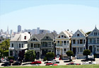 Alamo Park Victorian Houses digital painting