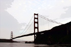 Golden Gate Bridge at Dusk digital painting