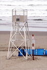 Lifeguard Chair on Beach digital painting