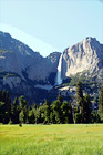 Yosemite Falls & Grass Field digital painting