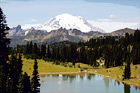 Mount Rainier & Tipsoo Lake in Summer digital painting