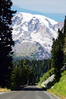 Approaching Mount Rainier digital painting