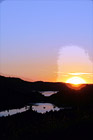 Sunset Behind Don Pedro Lake digital painting