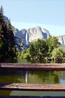 Yosemite Falls & Wood Railing digital painting