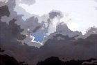 Sun Glare on Clouds digital painting