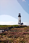 Bench & Yaquina Head Lighthouse digital painting