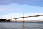 San Francisco Bay Bridge & Blue Sky digital painting