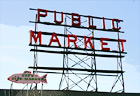 Public Market Sign, Seattle digital painting