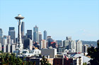 Seattle Skyline & Mount Rainier digital painting