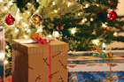 Christmas Presents & Tree Up Close digital painting