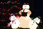 Blow-up Snowmen at Night digital painting