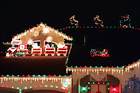 Christmas Lights on a House digital painting